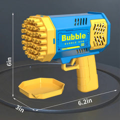 40 Hole Rocket Launcher Handheld Portable Electric Automatic Bubble Gun Party Birthday Gift Toy(without Bubble Water)