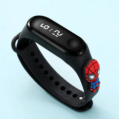Avengers Anime Electronic Watch Spiderman Ironman Captain America Waterproof Led Wristwatch For Children Gifts