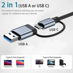 8 in 2 Type C HUB Docking Station USB Micro SD Card Reader with 3.5mm Audio Jack Adapter Laptop Tablet Phone Disk Converter