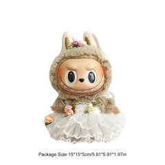 17cm Mini Doll's Clothes For Korea Kpop Labubu V1 V2 Idol Dolls Cute Decoration Macaron Clothing Gift Outfit Accessories