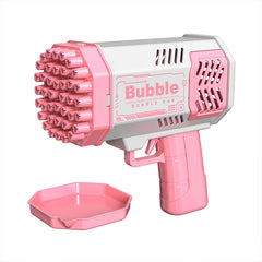40 Hole Rocket Launcher Handheld Portable Electric Automatic Bubble Gun Party Birthday Gift Toy(without Bubble Water)