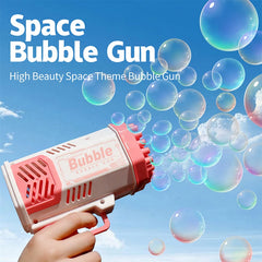 40 Hole Rocket Launcher Handheld Portable Electric Automatic Bubble Gun Party Birthday Gift Toy(without Bubble Water)