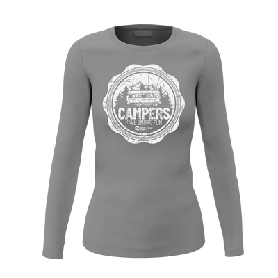 Camping Seal Women Long Sleeve Shirt