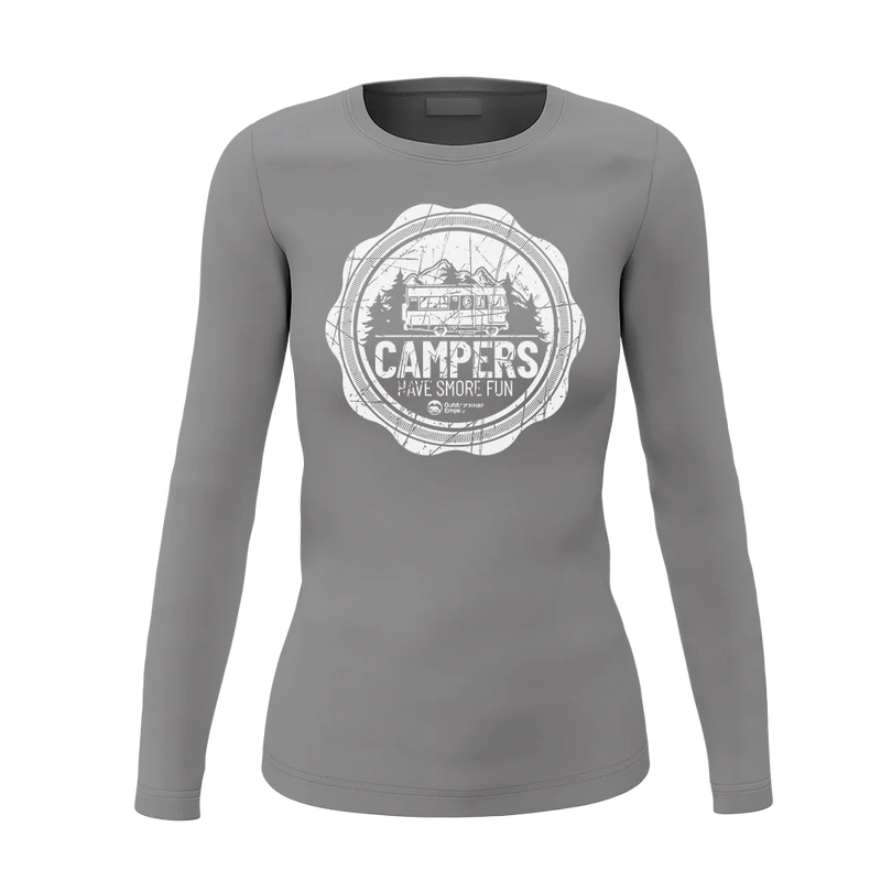 Camping Seal Women Long Sleeve Shirt