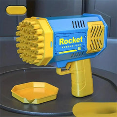 40 Hole Rocket Launcher Handheld Portable Electric Automatic Bubble Gun Party Birthday Gift Toy(without Bubble Water)